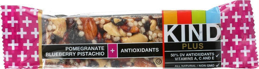 Kind: Plus Pomegranate Blueberry Pistachio + Antioxidants Bar, 1.4 Oz