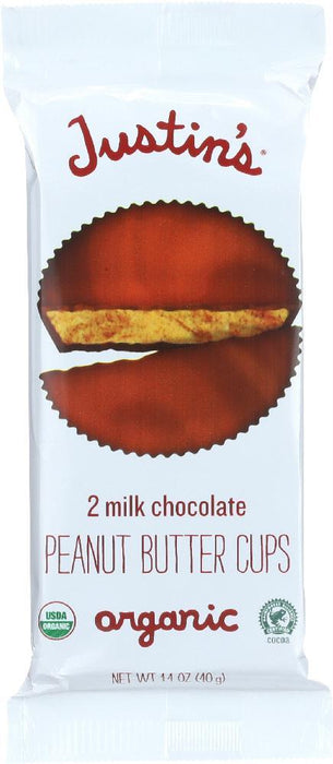 Justin's: Organic Peanut Butter Cups Milk Chocolate, 1.4 Oz