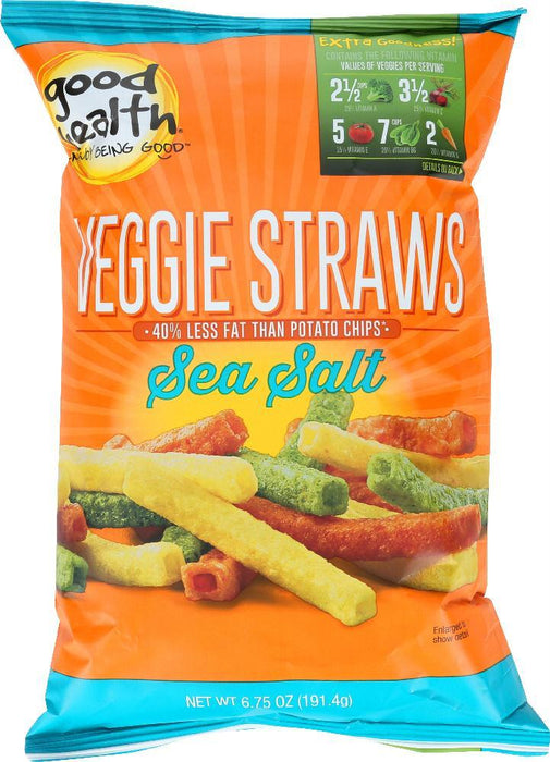 Good Health: Veggie Straws Sea Salt, 6.75 Oz