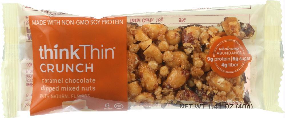 Thinkthin: Dark Chocolate Salted Caramel Protein Nut Bar, 1.41 Oz