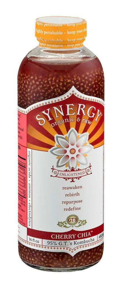 Gt's Enlightened: Organic & Raw Synergy Cherry Chia, 16 Oz