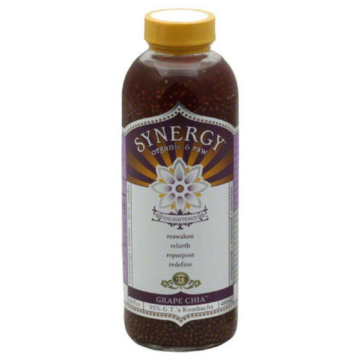 Gt's Enlightened: Grape Chia Kombucha, 16 Oz