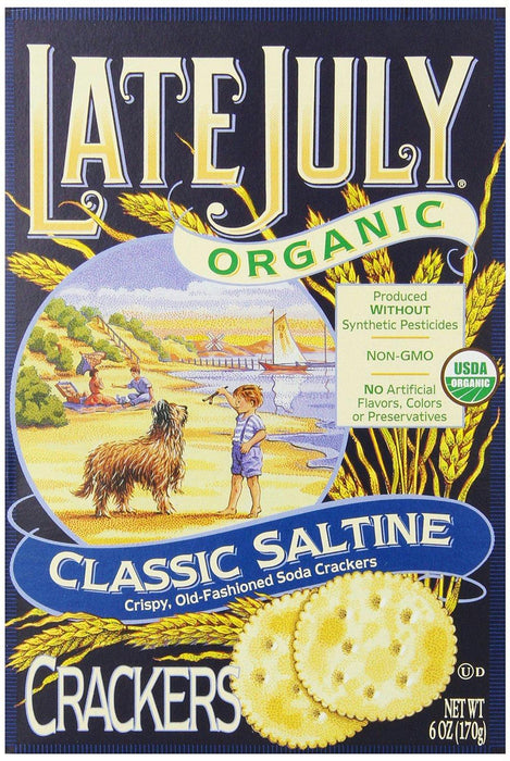 Late July: Organic Classic Saltine Crackers, 6 Oz