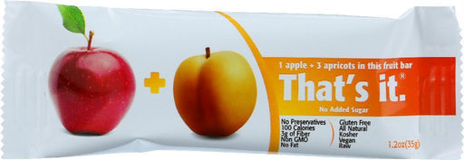 That's It: Apple And Appricot Nutrition Bar, No Sugar Added, 1.2 Oz