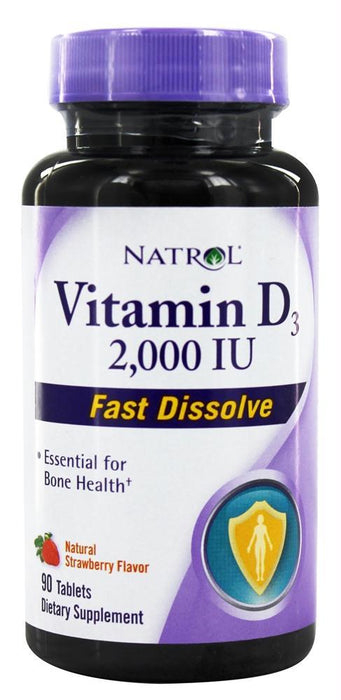 Natrol: Vitamin D3 Fast Dissolve Mini Tablets 2000 Iu, 90 Tablets