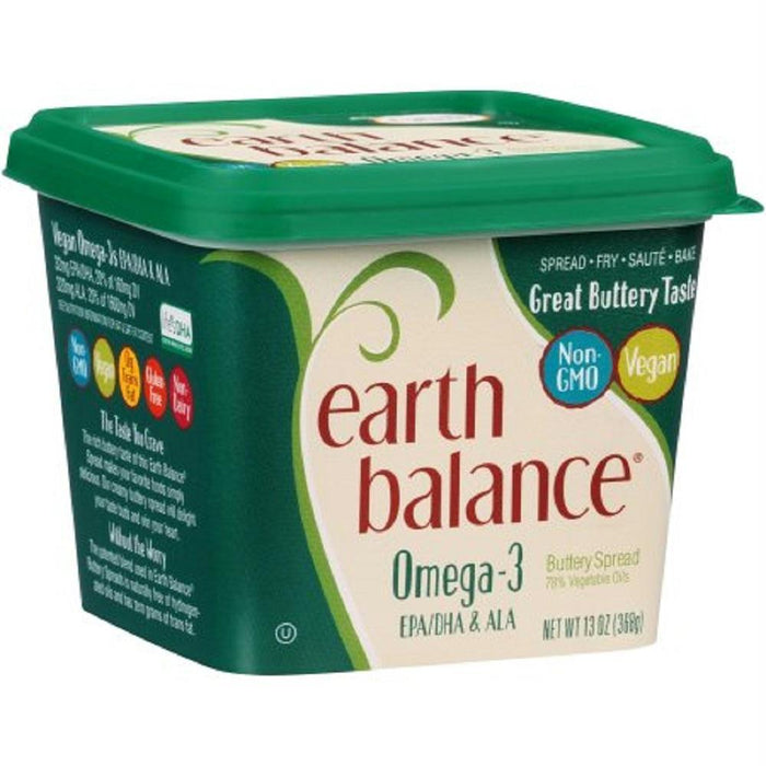 Earth Balance: Natural Buttery Spread Vegan Omega-3, 13 Oz