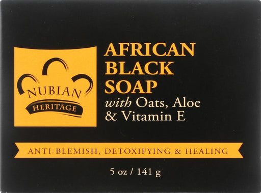 Nubian Heritage: Bar Soap African Black With Oats Aloe And Vitamin E, 5 Oz