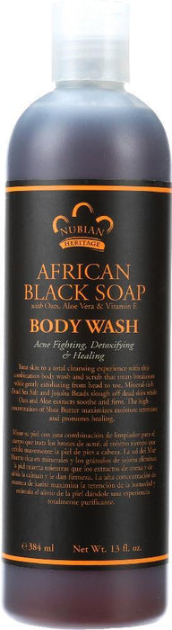 Nubian Heritage: African Black Soap Body Wash, 13 Oz