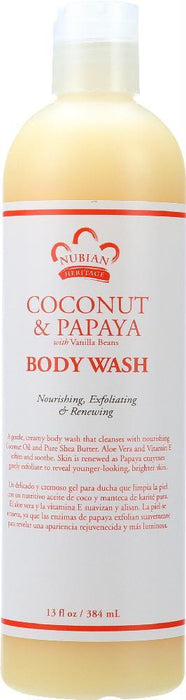 Nubian Heritage: Body Wash Coconut & Papaya, 13 Oz