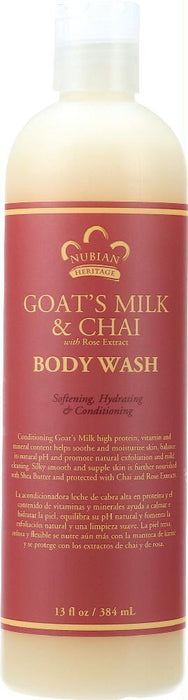 Nubian Heritage: Body Wash Goat's Milk & Chai, 13 Oz