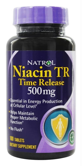 Natrol: Niacin Time Release 500mg, 100 Tablets