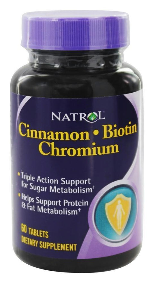 Natrol: Cinnamon Biotin Chromium, 60 Tablets