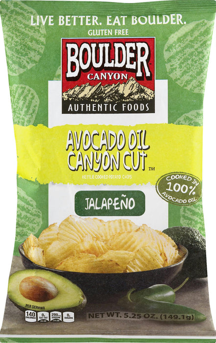 Boulder Canyon: Avocado Oil Canyon Cut Potato Chips Jalapeno, 5.25 Oz