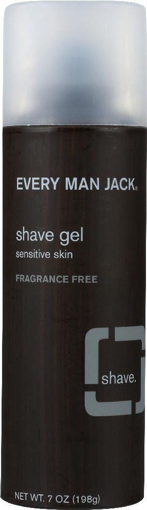 Every Man Jack: Sensitive Skin Shave Gel Fragrance Free, 7 Oz