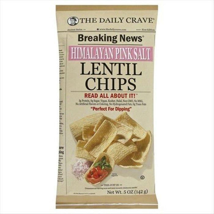 The Daily Crave: Lentil Chips Himalayan Pink Salt, 5 Oz