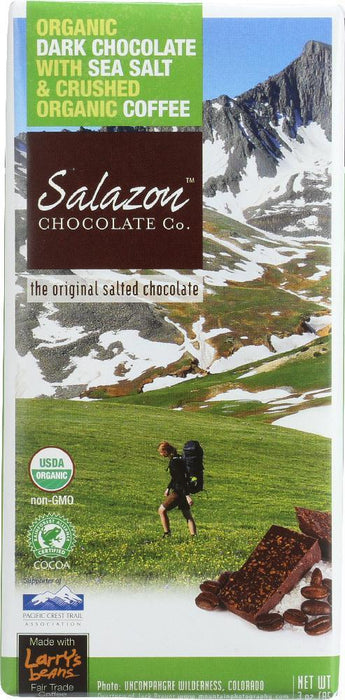 Salazon: Organic Dark Chocolate With Sea Salt & Coffee, 2.75 Oz