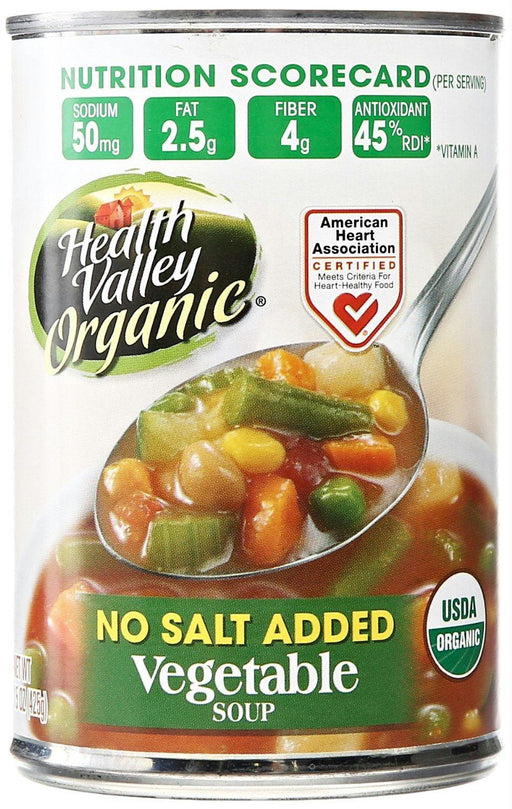 Health Valley: Organic Vegetable Soup No Salt Added, 15 Oz