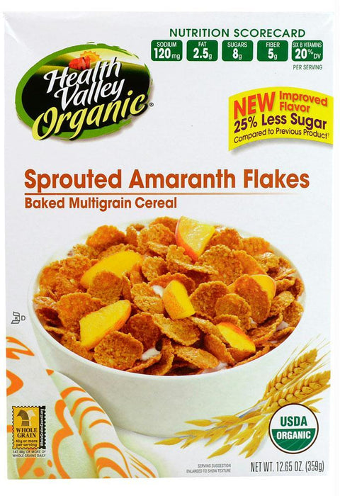 Health Valley: Organic Sprouted Amaranth Flakes Baked Multigrain Cereal, 12.65 Oz