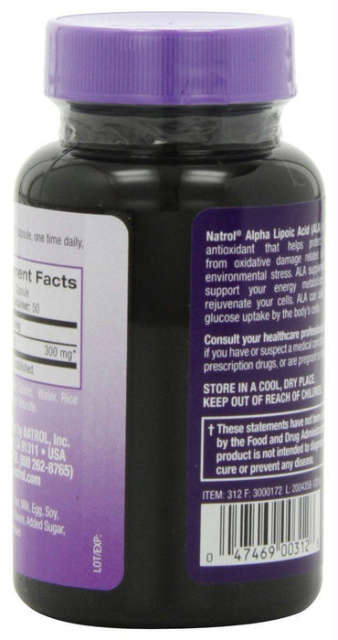 Natrol: Alpha Lipoic Acid 300 Mg, 50 Capsules