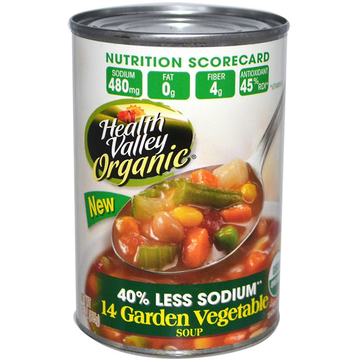 Health Valley: Organic 14 Garden Vegetable Soup 40% Less Sodium, 15 Oz