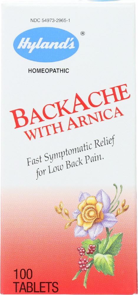 Hyland's: Backache With Arnica Homeopathic Natural Relief, 100 Tablets