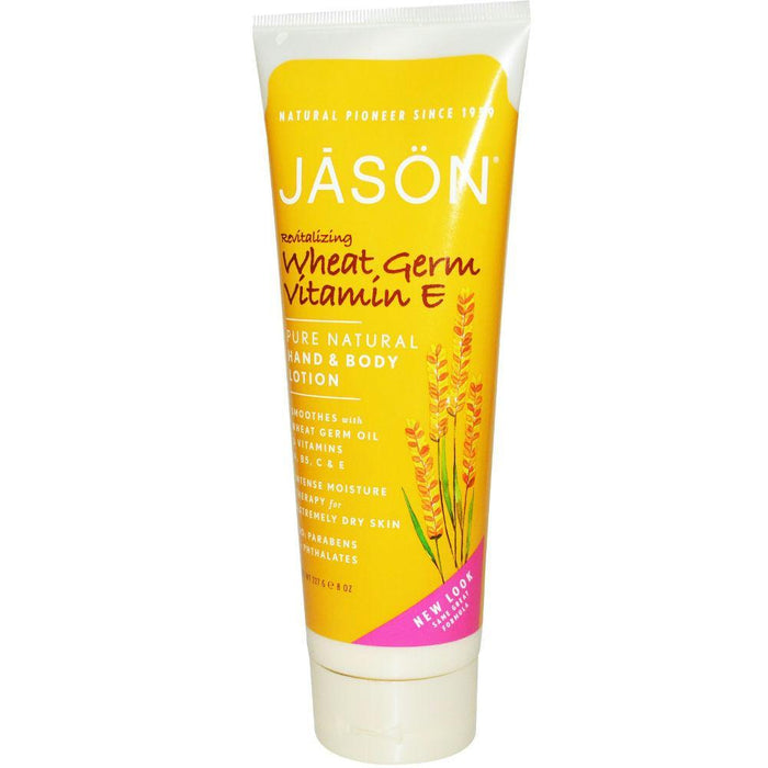 Jason: Hand & Body Lotion Wheat Germ Vitamin E, 8 Oz