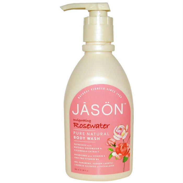 Jason: Body Wash Invigorating Rosewater, 30 Oz