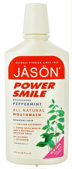 Jason: Powersmile Mouthwash Brightening Peppermint, 16 Oz