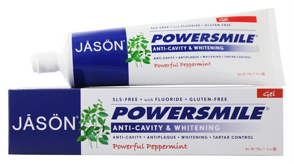 Jason: Powersmile Anti-cavity & Whitening Gel Powerful Peppermint, 6 Oz