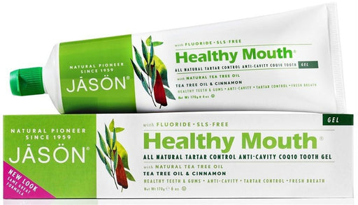 Jason: Healthy Mouth Anti-cavity & Tartar Control Coq10  Gel Tea Tree Oil & Cinnamon, 6 Oz