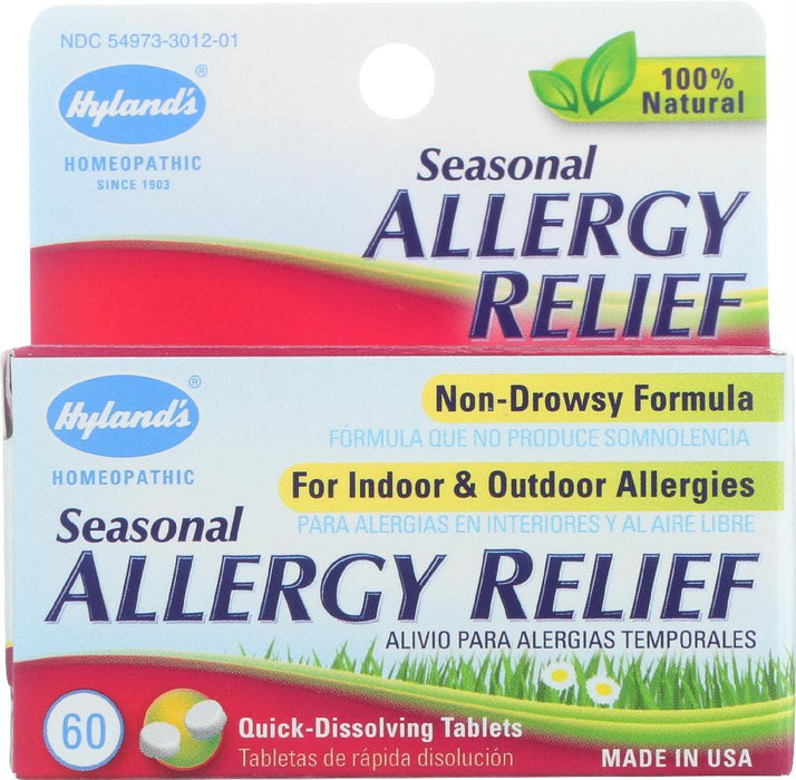 Hyland's: 100% Natural Homeopathic Seasonal Allergy Relief, 60 Tablets