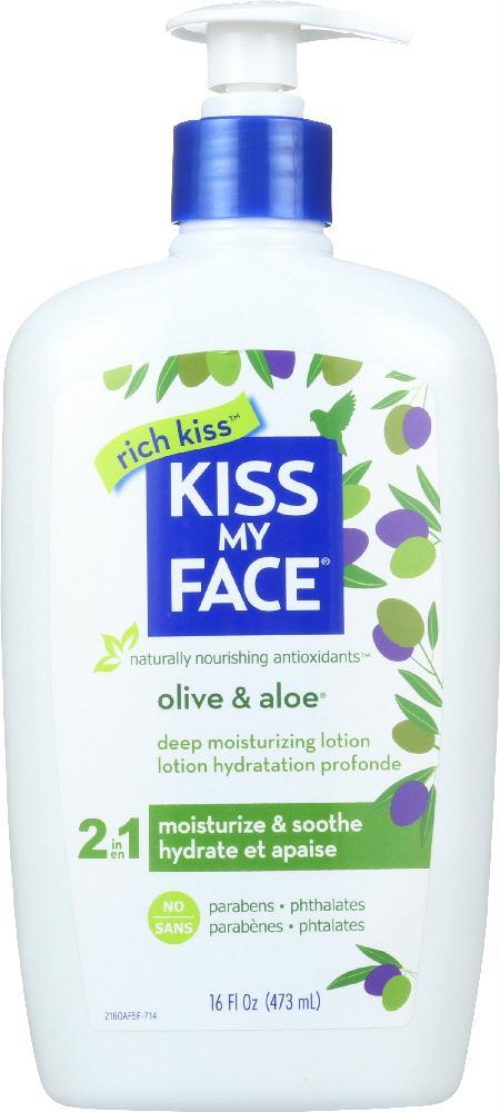 Kiss My Face: Moisturizer Lotion Olive & Aloe, 16 Oz