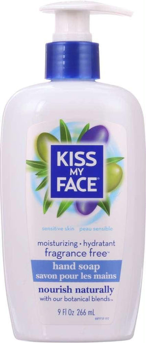 Kiss My Face: Moisturizing Hand Soap Fragrance Free, 9 Oz