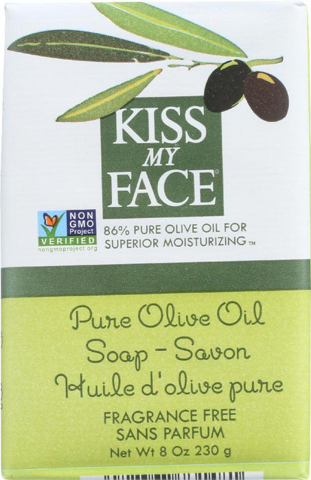 Kiss My Face: Pure Olive Oil Soap Fragrance Free, 8 Oz