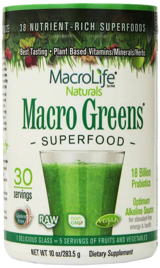 Macrolife Naturals: Macro Greens Nutrient-rich Superfoods, 10 Oz