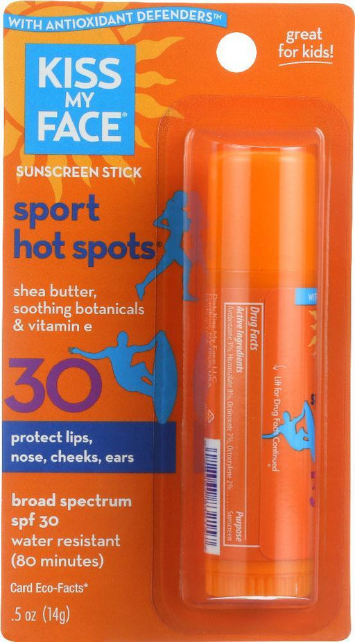 Kiss My Face: Hot Spots Sunscreen Spf 30, 0.5 Oz