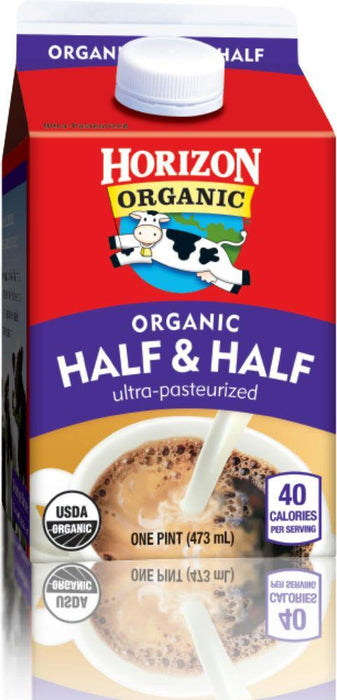 Horizon: Organic Half & Half Ultra Pasteurized, 16 Oz