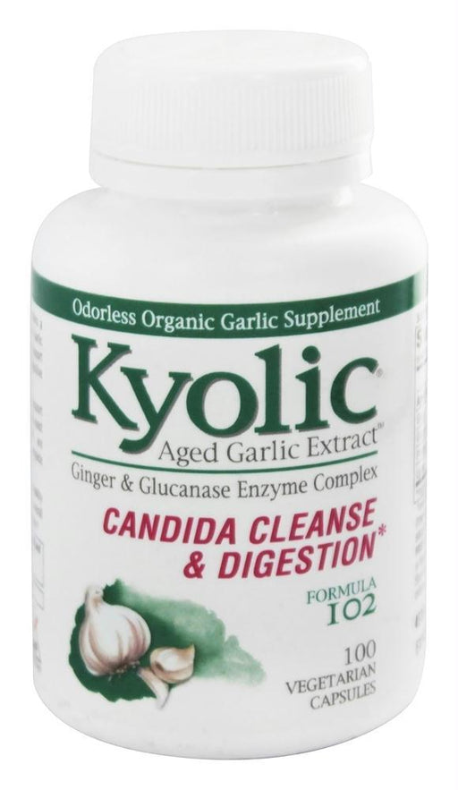 Kyolic: Aged Garlic Extract Candida Cleanse And Digestion Formula 102, 100 Vegetarian Capsules