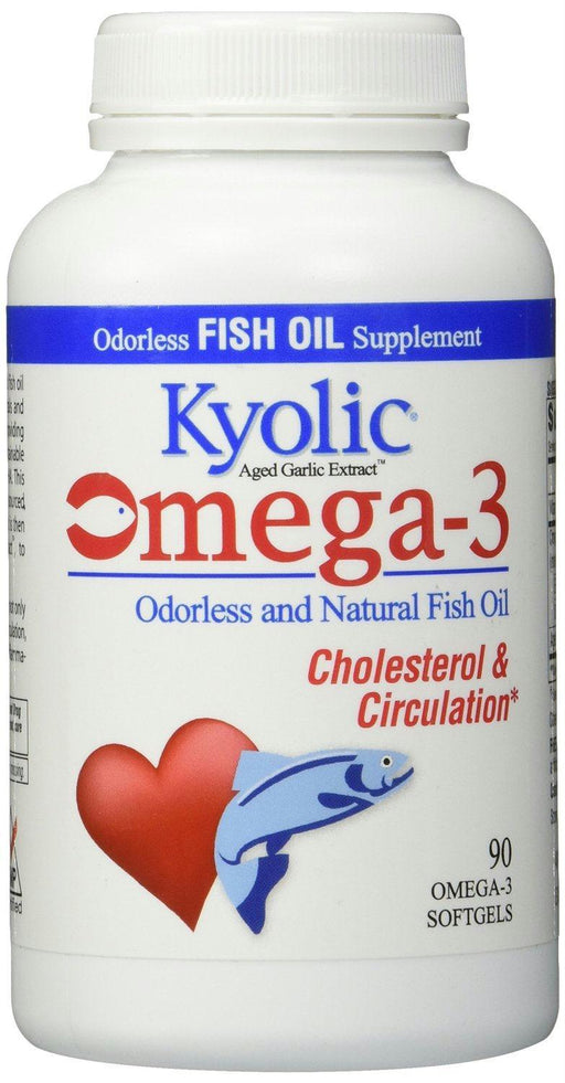 Kyolic: Aged Garlic Extract Omega 3 Cholesterol & Circulation, 90 Softgels