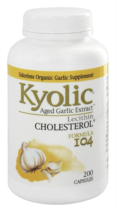 Kyolic: Aged Garlic Extract Plus Lecithin Cholesterol Formula 104, 200 Capsules