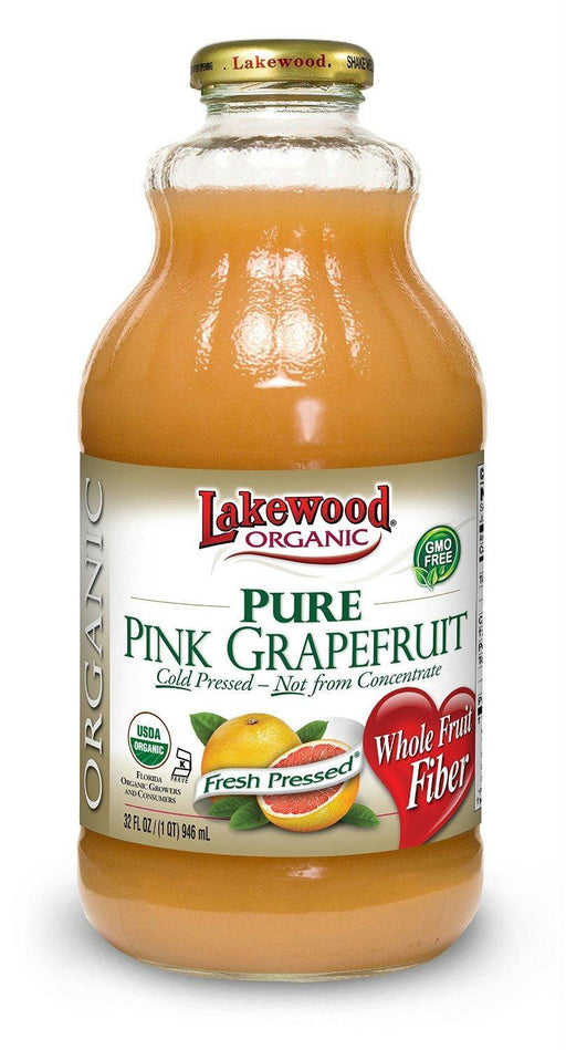 Lakewood Organic: Pure Pink Grapefruit Juice, 32 Oz