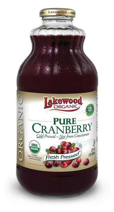 Lakewood Organic: Pure Cranberry Juice, 32 Oz