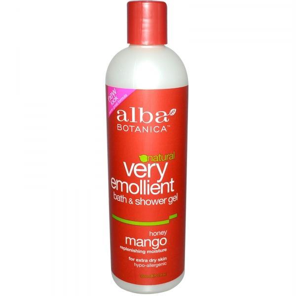 Alba Botanica: Natural Very Emollient Bath & Shower Gel Honey Mango, 32 Oz