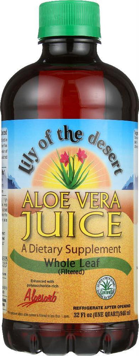 Lily Of The Desert: Aloe Vera Juice Whole Leaf, 32 Oz