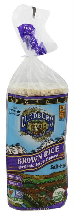 Lundberg: Brown Rice Organic Rice Cakes Salt Free, 8.5 Oz