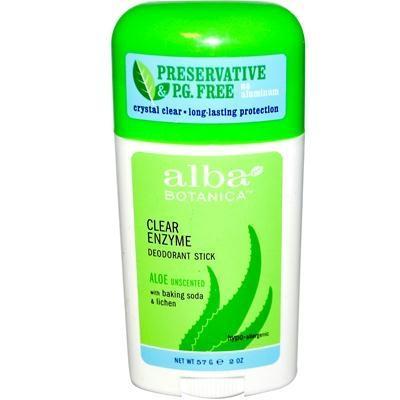 Alba Botanica: Clear Enzyme Deodorant Stick Aloe Unscented, 2 Oz