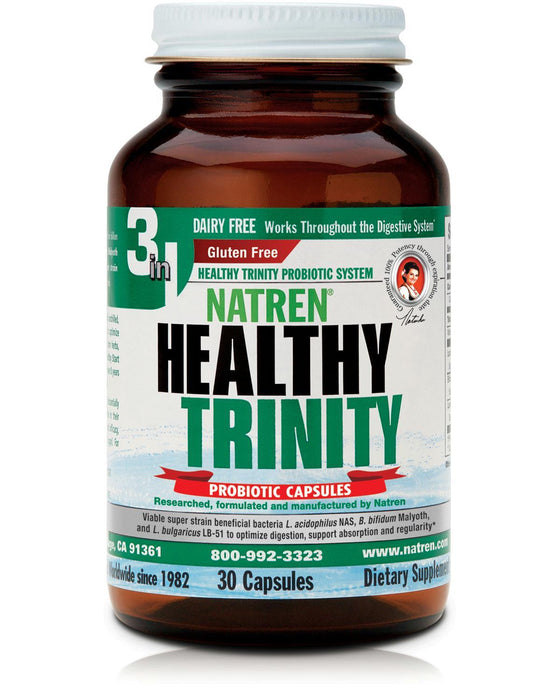 Natren: Healthy Trinity Probiotic Capsules, 30 Capsules