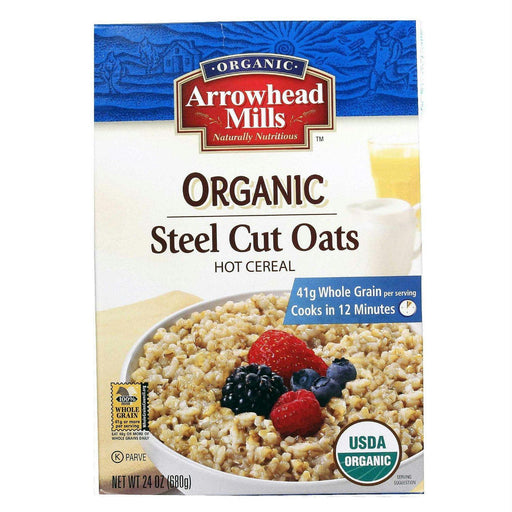 Arrowhead Mills: Organic Steel Cut Oats Hot Cereal, 24 Oz