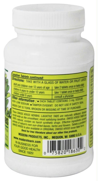 Swiss Kriss: Herbal Laxative Tabs, 250 Tablets