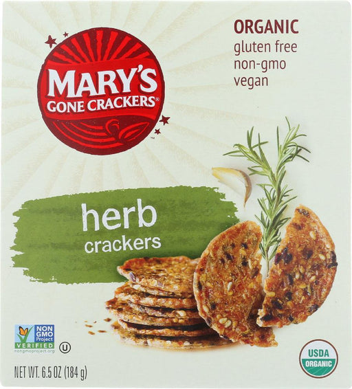 Mary's Gone Crackers: Organic Crackers Herb, 6.5 Oz